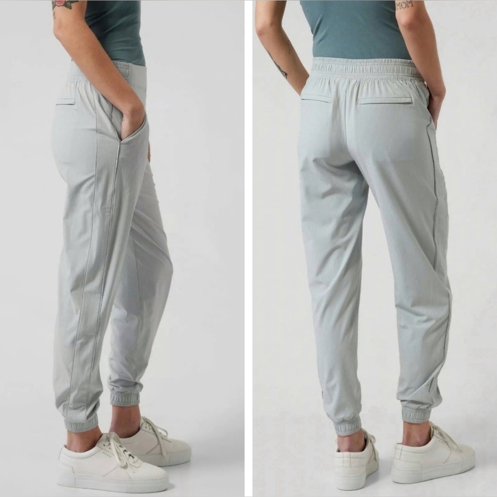 Athleta Light Gray Jogger Track Pants